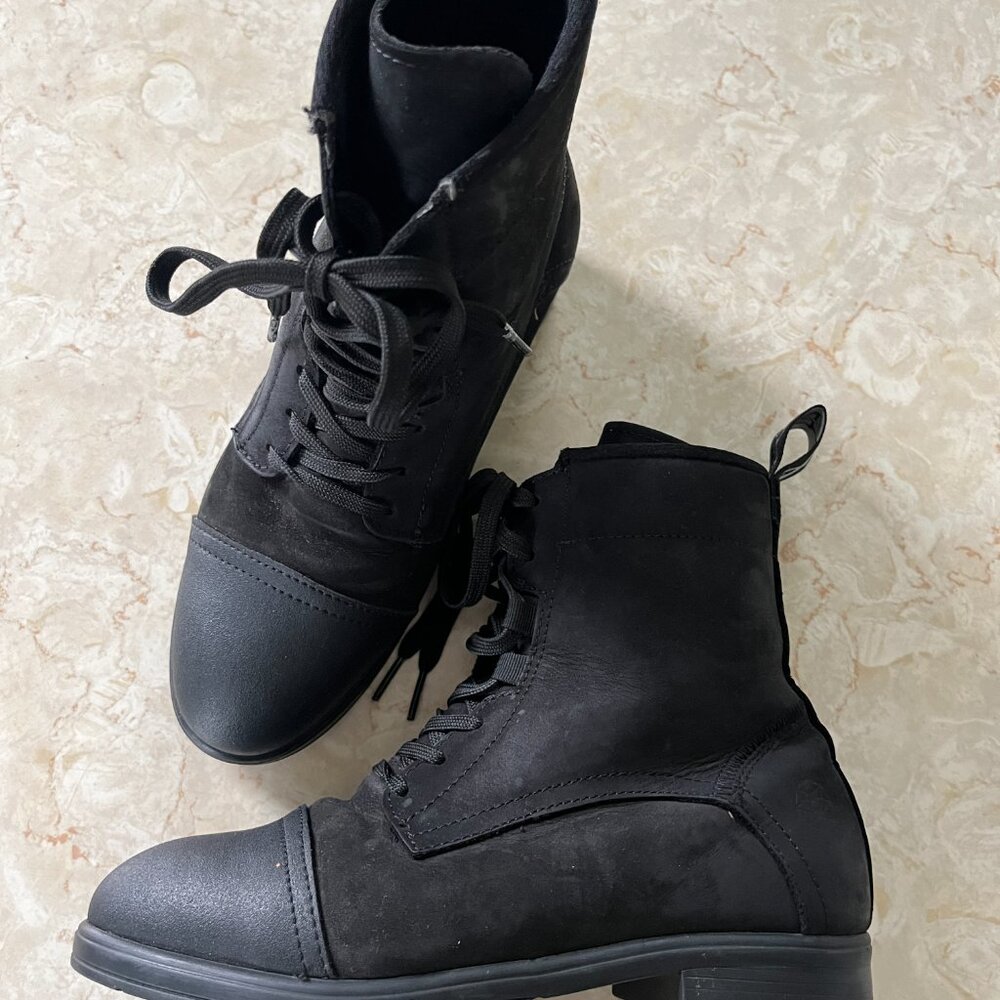 Xena Weathered Inertia Sz 6.5 Womens Steel Toe Safety Boot Black Leather - Picture 2 of 14